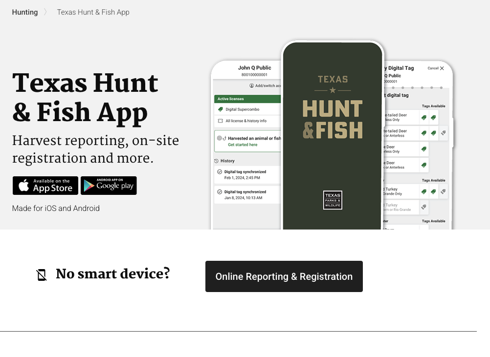Texas Hunt & Fish Mobile App
